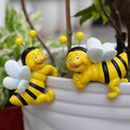 2-Piece Set Bees Pot Huggers for Planters, Climbing Bee Flower Pot Hugger by Pujipu
