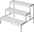 aboxoo 3 Tiers Metal Plant Stand, Rectangular Ladder Flower Pots Outdoor Plant by aboxoo