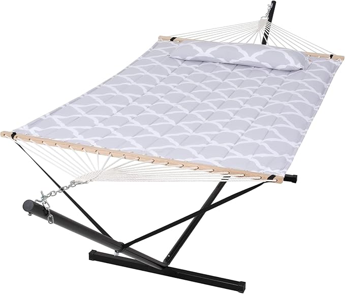 SUNCREAT Double Hammock, Extra Large Quilted Fabric Swing by SUNCREAT