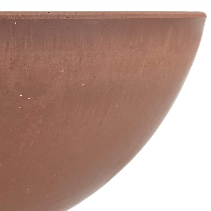 PSW Pot Collection M30TC 8-inch Plastic/Stone/Wood Composite Low Bowl Planter – - Image 3