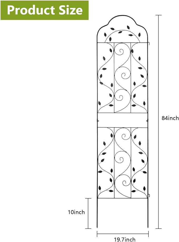 hogardeck 4 Packs 84 * 19 inch Metal Garden Trellis - Image 5