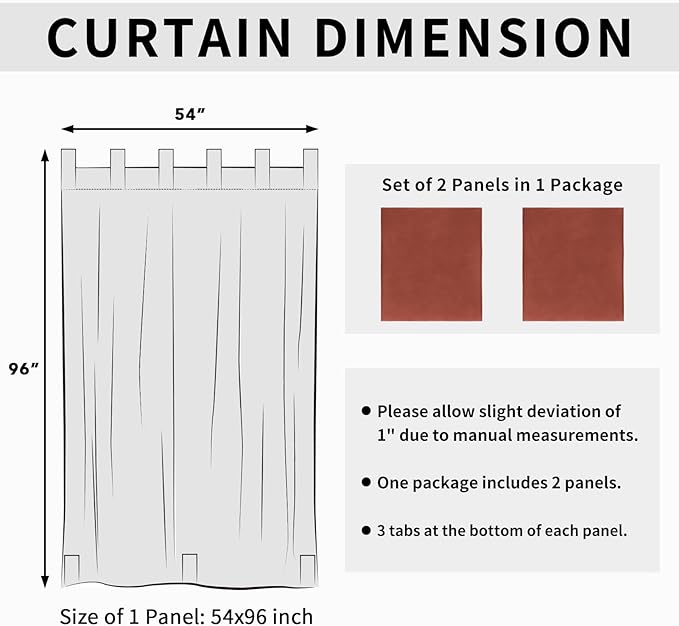 Easy-Going Outdoor Patio Curtains Detachable Tab Top Windproof Weatherproof - Image 6