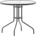 Flash Furniture Bellamy 31.5'' Round Indoor/Outdoor Tempered Glass Metal Frame by FlashFurniture