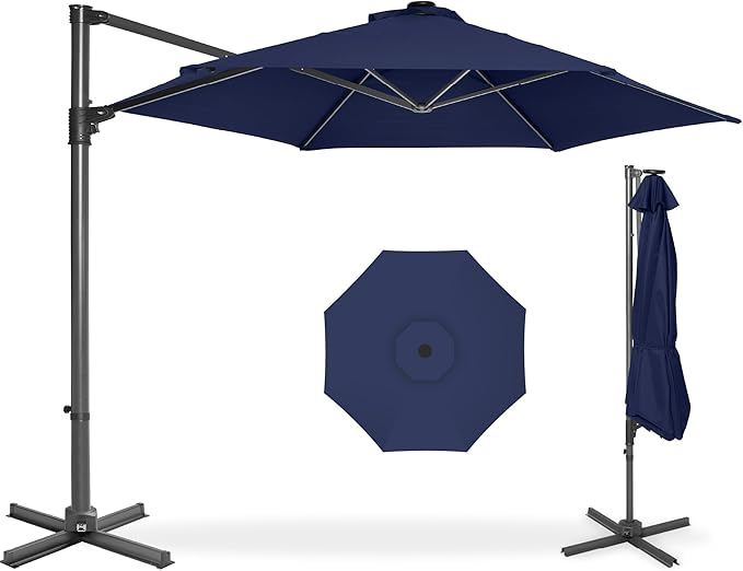 Best Choice Products 10ft Offset Cantilever Hanging Market Patio Umbrella by BestChoiceProducts