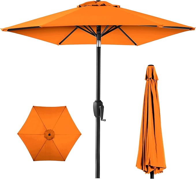 Best Choice Products 7.5ft Heavy-Duty Round Outdoor Market Table Patio Umbrella by BestChoiceProducts