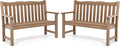 Stoog Outdoor Benches Set of 2, 2-Person Poly Lumber Garden Bench by Stoog