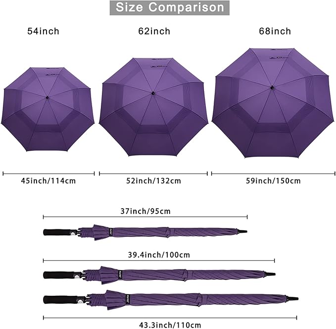 G4Free 47/54/62/68/72 Inch Automatic Open Golf Umbrella Oversize Extra Large - Image 7