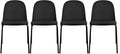 2xhome Modern Stackable Armless Dining Chair | Plastic Shell Seat by 2xhome
