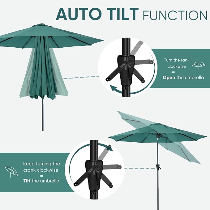 Tempera Patio Market Outdoor Table Umbrella - Image 6
