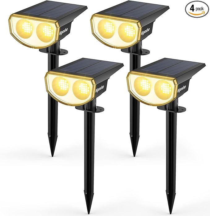 Kyosho Solar Outdoor Lights Waterproof IP67, 38 LEDs Solar Spot Lights Outdoor by Kyosho