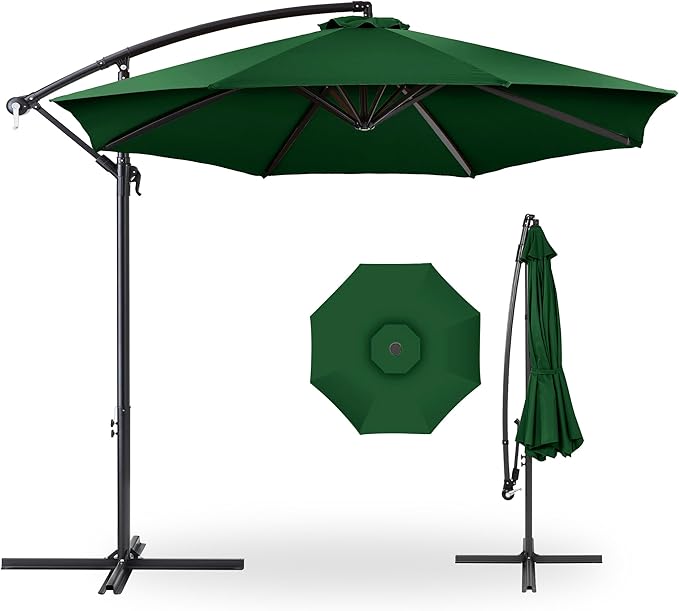Best Choice Products 10ft Offset Cantilever Hanging Market Patio Umbrella by BestChoiceProducts