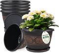 6 Pack 8 inch Plant Pots, Retro Pattern Planters by Usocik