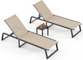 Aluminum Patio Chaise Lounge Set of 2 by Oasbira