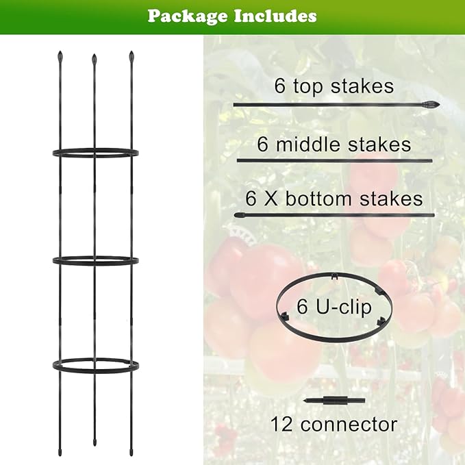 2 Pack Garden Trellis, 2 in 1 Plant Cages & Supports - Image 4