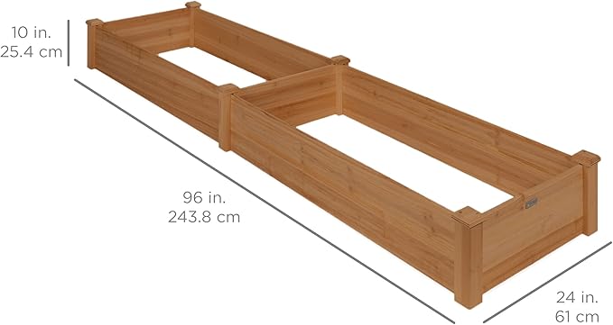 Best Choice Products 8x2ft Outdoor Wooden Raised Garden Bed Planter - Image 7