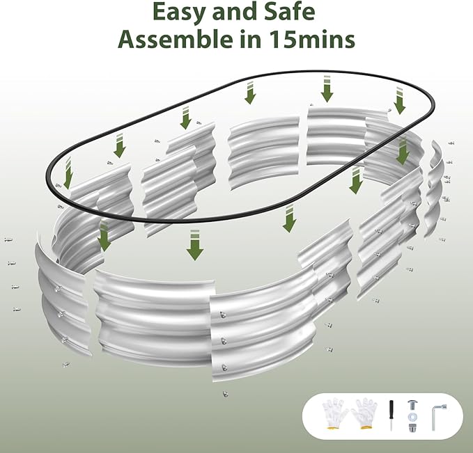 Raised Garden Bed Kit, Large Metal Raised Beds - Image 7