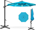 Best Choice Products 10ft Solar LED Cantilever Patio Umbrella, 360-Degree by BestChoiceProducts