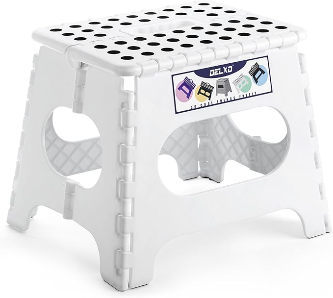 Delxo Folding Step Stool, 11 Inch Non-Slip Foldable Step Stools by Delxo