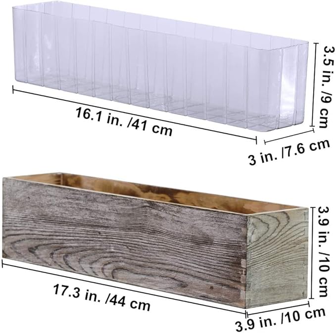 10 Pcs Plastic Planter Liners Clear Rectangular Plastic Liners - Image 4