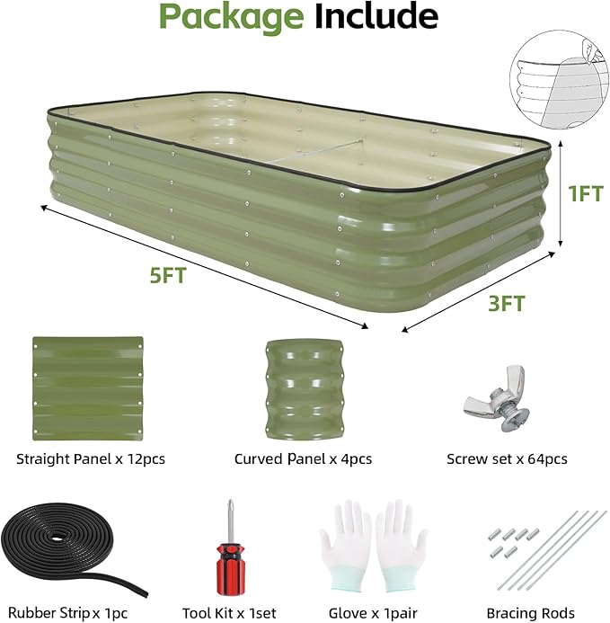 4-in-1 Modular Raised Garden Bed Kit - Image 3