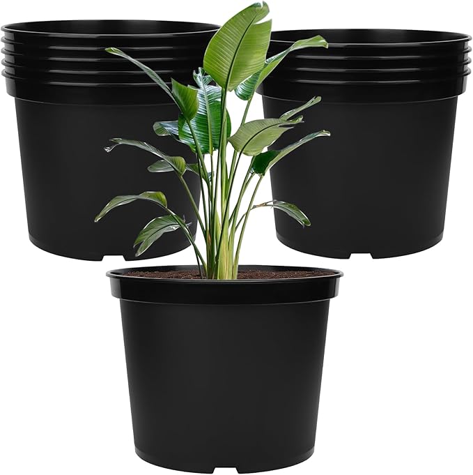 GREANER 5 Gallon Black Planter Pots, Seed Starting Container by GREANER