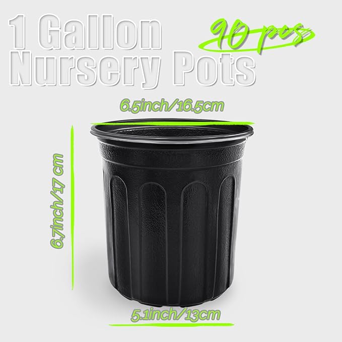 Anyumocz 90Pcs 1 Gallon Nursery Pots - Image 2