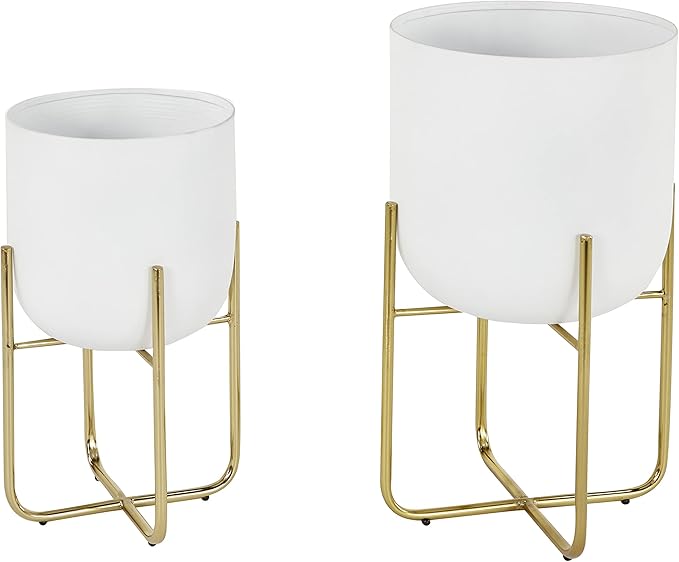 Deco 79 Metal Indoor Outdoor Planter Large Planter Pot by Deco79