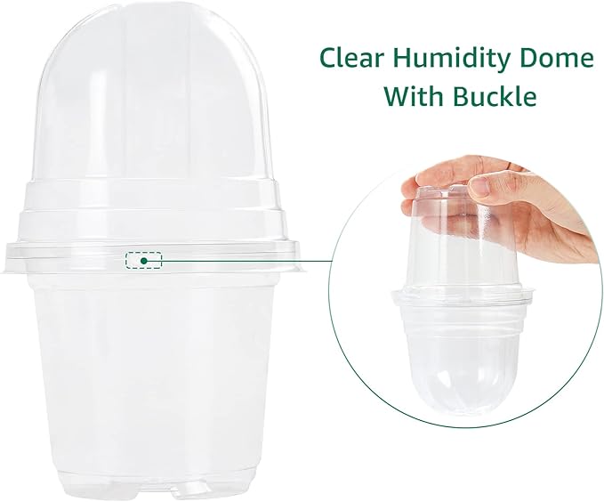 MIXC Clear Plant Nursery Pots - Image 2