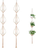 ELANE 2PCS 3-Tier 70" Macrame Plant Hangers Basket Plant Hanger Indoor Outdoor by ELANE