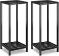 2-Pack Plant Stand Indoor Outdoor, Heavy Duty Wrought Iron Pedestal Stands by Lilybud--lily