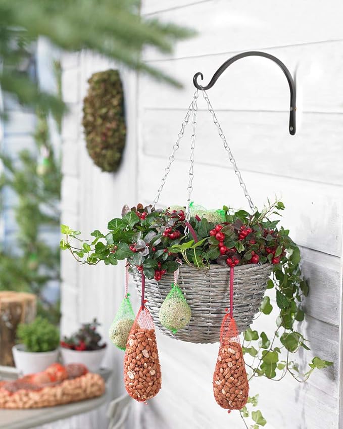 Mkono 4 Pack 8 Inch Plant Hangers Hanging Plant Bracket Wall Post Hooks Indoor - Image 2