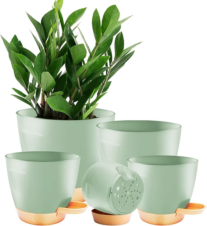 5-Pack Plant Pots with Drainage by Unknown