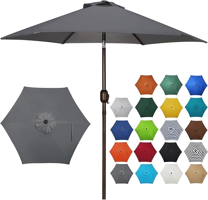 Blissun 7.5 ft Patio Umbrella, Yard Umbrella, Outdoor Market Umbrella by Blissun