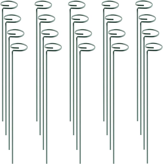HiGift 20 Pack 24 Inch Plant Support Stakes, Single Stem Flower Support Stakes by HiGift