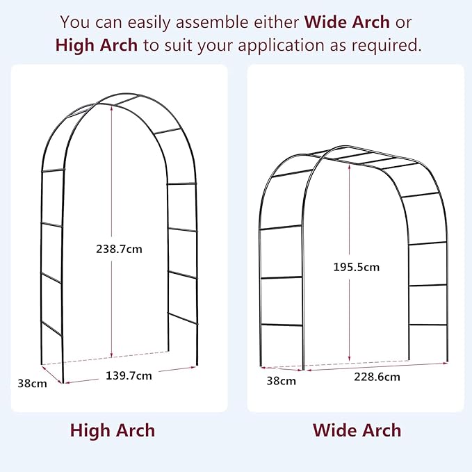 Garden Arch Trellis Metal Garden Arbor - Image 2