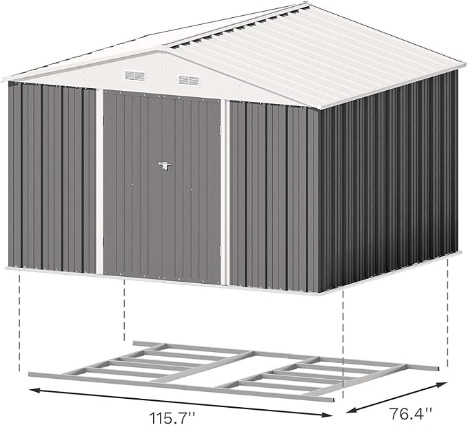 Patiowell 10 x 8 FT Outdoor Storage Shed - Image 7