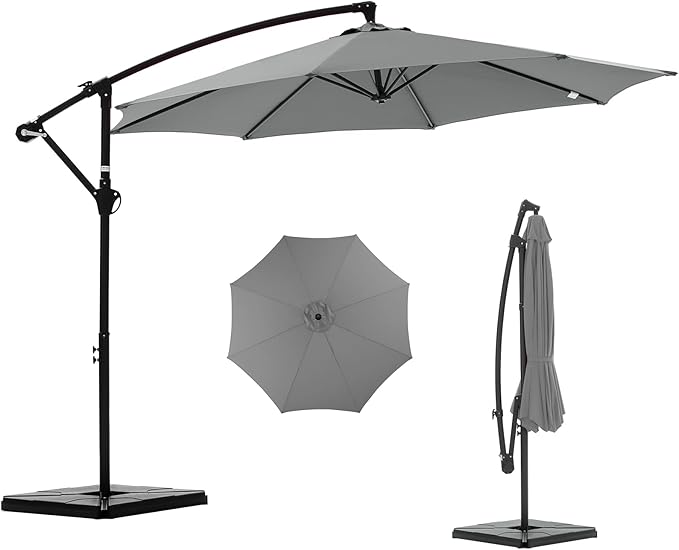 NEWBULIG 10FT Patio Umbrella, Offset Cantilever Outdoor Patio Table Umbrella by NEWBULIG
