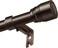 1” Diameter brown curtain rod Itself is 30 to 60 inch. 1 Pack Fits 30-54 inch by Unknown