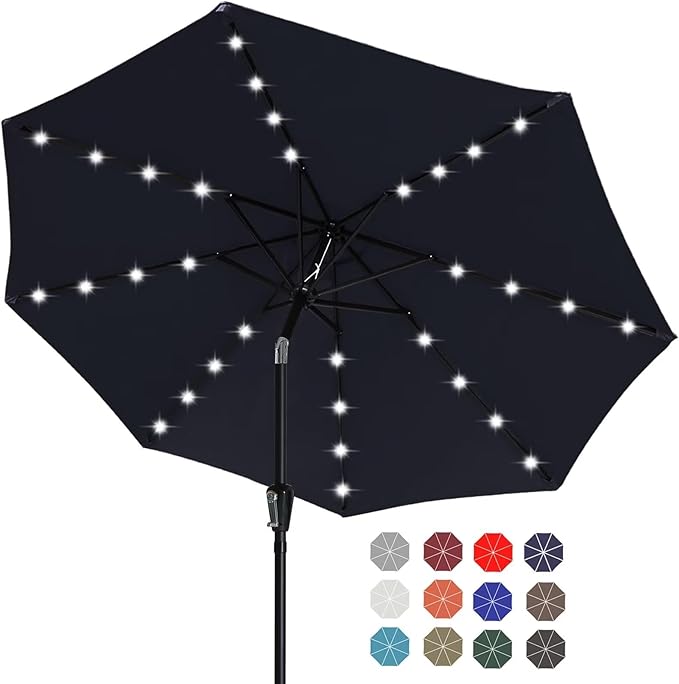 ABCCANOPY Durable Solar Led Patio Umbrellas by ABCCANOPY