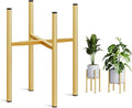 Adjustable Metal Plant Stand Indoor, Mid Century Modern Outdoor Planter Holder by HomecourtyardsInterio