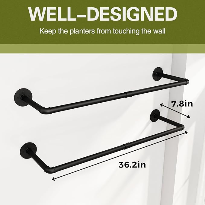 2Pc Hanging Planters for Indoor Plants Plant Hanger Indoor Hanging Plant Holder - Image 6