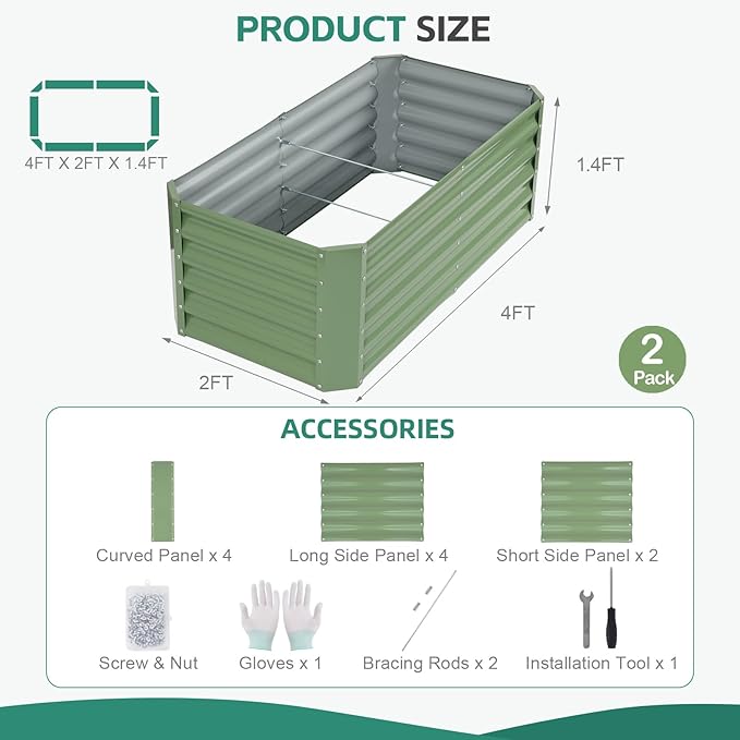 Galvanized Raised Garden Bed - Image 3