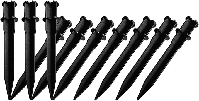 10 Pack Solar Light Stakes Replacement, Flickering Flame ABS Reinforced Ground by Unknown