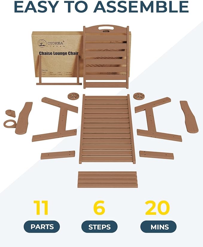 Outdoor Chaise Lounge Chair Set of 2, Patio Lounge Chairs - Image 7