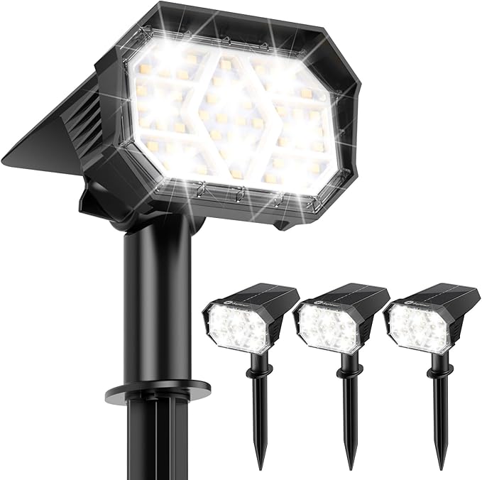 Brightown 4Pack Solar Spot Lights Outdoor - Image 8