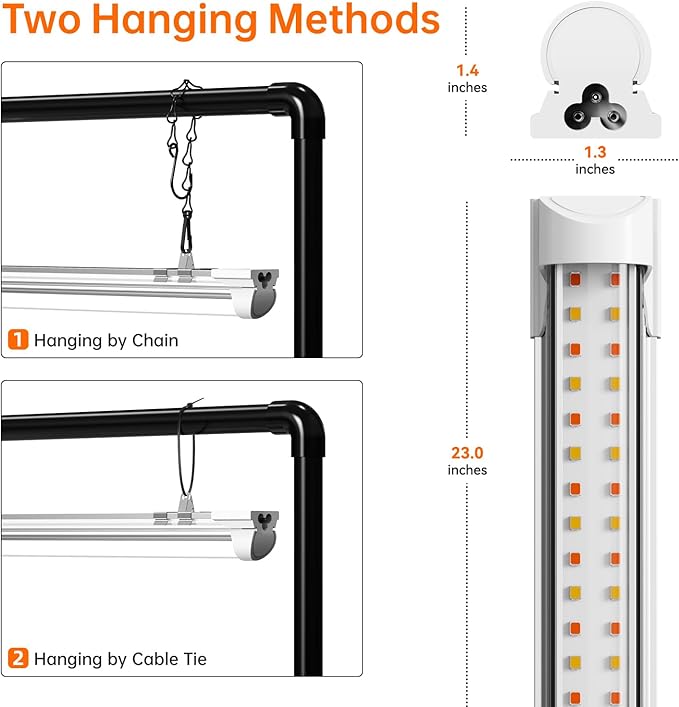 Bstrip Grow Light Stand, 2ft 24W Grow Light - Image 6