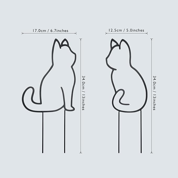 Cat-Shaped Small Trellis for Potted Plants, 13 inches Hoya Trellis 2 Pack - Image 4