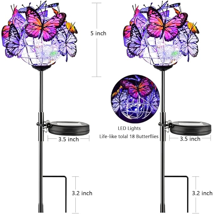 Outdoor Solar Lights 2 Pack, Solar Garden Lights - Image 5