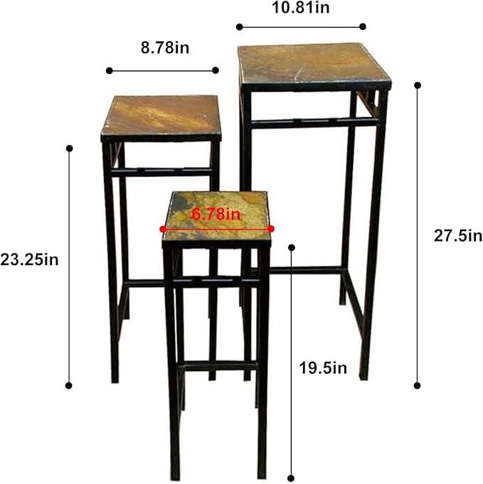 Zhongma Set of 3 Metal Plant Stand - Image 5
