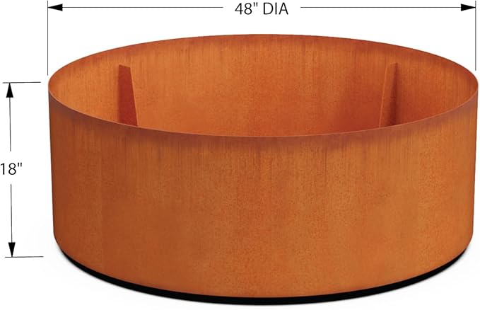 PLANTERCRAFT Corten Steel Metal Planter Box, Round Sizes, Modern Garden Steel - Image 5